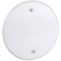 Red Dot by ABB Round Blank Weatherproof, 5" Dia, 3.5" Mounting Holes, White-Aluminum