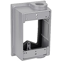 Red Dot by ABB Single Gang Flanged Extension Adapter, 1-7/8"D, Hub Size 1/2 Inch, 2 Outlets