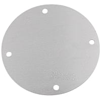 Red Dot by ABB Round Blank Weatherproof Cover, 4-1/8 Inch Diameter, Silver, Aluminum