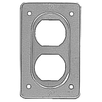 Red Dot by ABB Single Gang FS Cover, Length 4-9/16 Inches, Width 2-13/16 Inches, Aluminum