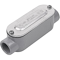 Red Dot by ABB Threaded D-Pak Die Cast Aluminum Thru-Feed Conduit Body, 1/2"