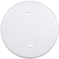 Red Dot by ABB Round Blank Weatherproof, 5" Dia, 2.75" Mounting Holes, White-Aluminum