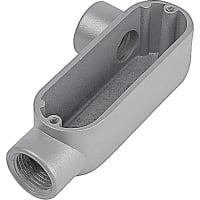 Red Dot by ABB Threaded Die Cast Alum. Conduit Body, Right-Side Opening, 1/2