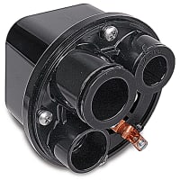 Red Dot by ABB Swimming Pool Junction Box, Sizes 1 1"and 2 1/2", 3Plugs, Black, Non-Metallic