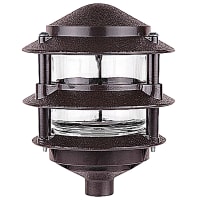 Red Dot by ABB Three Tier Pagoda Garden Light, 7.01"H x 5.93"W, Bronze, Die Cast Zinc, 75W M