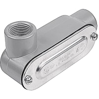 Red Dot by ABB D-Pak Die Cast Aluminum Conduit Body-Left Side Opening, Cover/Gasket, 4" Thread