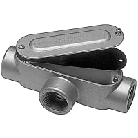 Red Dot by ABB D-Pak Die Cast Aluminum Conduit Body, T-Style, Cover & Gasket, 2-1/2" Threaded