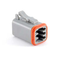 Amphenol Sine Systems Connector PLUG 6POS 14-20AWG SIZE 16, AT Series