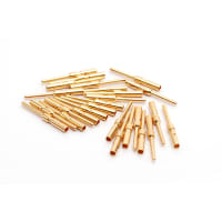 Amphenol Sine Systems Contact Pin, 1.0mm, 18-22 AWG, Gold Plated, Crimp Termination