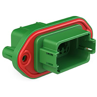 Amphenol Sine Systems AT RECEPTACLE 12 PIN PANEL MOUNT SELF-THREADING KEYED C GREEN