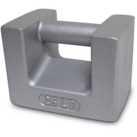 Rice Lake Weighing Systems Calibration Weight, 25 lb Grip-handle style, ASTM Class 6, Cast Iron Painted