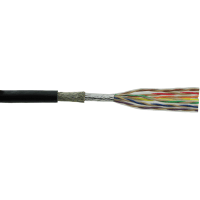 Amphenol Spectra Strip Multiconductor Cable, 5Pr, 28AWG, 7x36, TC, PVC ins, Foil&Braid, Black PVC jkt, UL