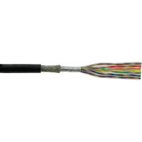 Amphenol Spectra Strip Multiconductor Cable, 8Pr, 28AWG, 7x36, TC, PVC ins, Foil&Braid, Black PVC jkt, UL