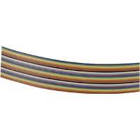 Amphenol Spectra Strip Multiconductor Cable, 26C, 28AWG, 7x36, TC, PVC ins, 10 Color Repeat Ribbon Cable, UL