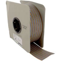 Amphenol Spectra Strip Multiconductor Cable, 64C, 28AWG, 7x36, TC, PVC ins, 10 Color Repeat Ribbon Cable, UL