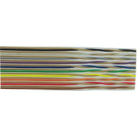 Amphenol Spectra Strip Multiconductor Cable10Pr, 28AWG, 7x36, TC, PVC ins, 10 Clr Rpt Twist to Flat Cable