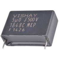 Roederstein / Vishay MKP1848C 5uF Polypropylene Film Capacitor 500 V dc +/-5%, Through Hole