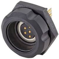 Rosenberger RF Connector, Straight Jack, Round Flange, Solder, RoDI Diagnostic Interface