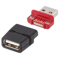 Rosenberger RF Adaptor, Magnetic USB Plug to Magnetic USB Jack, Straight, magneticUSB Serie