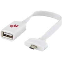 Rosenberger RF Cable Assembly, Micro USB B Straight Plug to USB A Straight Plug, White