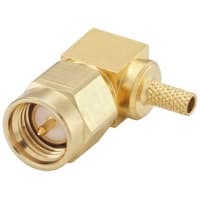 Rosenberger RF Coaxial Connector, SMA Right Angle Plug, Solder Crimp, RG 174, SMA Series