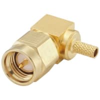 Rosenberger RF Coaxial Connector, SMA Right Angle Plug, Solder, RG 316-d, SMA Series