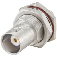 Rosenberger RF Connector, BNC Bulkhead Jack, Straight, Hexagonal Flange, RG 58, BNC Series