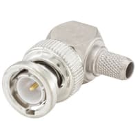 Rosenberger RF Connector, 75 Ohm, BNC Right Angle Plug, Solder Crimp, RG 59, BNC Series