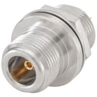 Rosenberger RF Connector, 50 Ohm, Type N Bulkhead Jack, Straight, Solder End, Type N Series