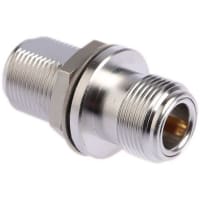 Rosenberger RF Adaptor, Type N Jack to Type N Jack, Straight, Round Flange, Type N Series