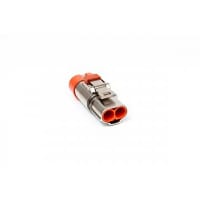 Amphenol Technical Cable Plug, 2 Pole, Female, IP67, Crimp Term, For 12 AWG, Powerlok 60 Series