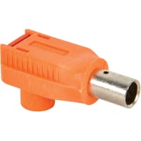 Amphenol Technical Conn, 5.7mm, for 25 sq mm Cable, Tubular Lug w/Locking Feat., 120A, Orange