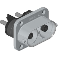 Amphenol Technical Connector, POWERLOK 10MM G2 2POS RCPT M6 STUD WITH HVIL X KEYING