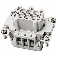 Russellstoll by ABB Female screw terminal insert. For use with B series, 6 contacts with ground