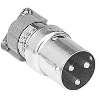 Russellstoll by ABB Type EFS Plug, 20A, 125/250VAC, 2Pole 3 Wire, 9/16"Cable Hole