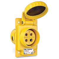 Russellstoll by ABB DuraGard 30 Amp, Watertight, Female Receptacle-through 600V AC/250V DC