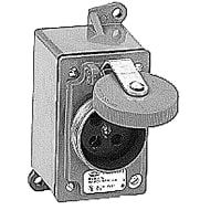 Russellstoll by ABB FS/FD Metallic Connection, 20-30A, 600VAC-250VAC, Alum Female Recept, 3P 4 Wire