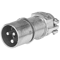 Russellstoll by ABB FD 30 Amp, Plug, 2 Pole 3 Wire, 250VAC, .545 Bushing ID