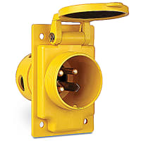 Russellstoll by ABB DuraGard 30 Amp, Weathertight, Reverse Service Male Receptacle- 125V