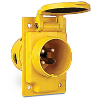 Russellstoll by ABB DuraGard 30 Amp, Weathertight, Reverse Service Male Receptacle- 30 480V