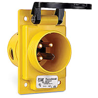 Russellstoll by ABB DuraGard 50 Amp, Weathertight, Reverse Service Male Receptacle, 600VAC/250VDC