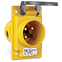 Russellstoll by ABB DuraGard 60 Amp, Weathertight, Reverse Service Male Receptacle- 250V