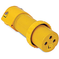 Russellstoll by ABB DuraGard Reverse Service Female Plug, 30 Amp, 3 Pole 4 Wire, 600VAC/250VDC