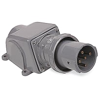 Russellstoll by ABB MaxGard Screw Cap Male Inlet w/Angle Enclosure, 100A, 3Pole4Wire, 30 600V, 60Hz