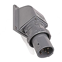 Russellstoll by ABB MaxGard Male Inlet w/Angle Adapter, 200A, 3 Pole 4 Wire, 30 480V, 60Hz