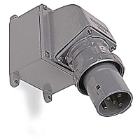 Russellstoll by ABB Maxgard Male Inlet w/Angle Adapter, 30Amp, 3 Pole 4 Wire, 277/480V, 60Hz