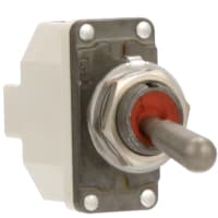 Safran Electrical & Power Switch, Toggle, 1 Pole, ON-NONE-(ON), 15A, 115VAC, Sealed, Screw Terminal, MS24523-26