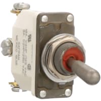 Safran Electrical & Power Switch, Toggle, 1 Pole, ON-NONE-ON, 15A, 115VAC, IP68 Sealed, Screw Terminal