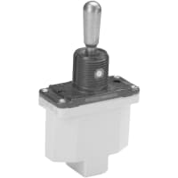 Safran Electrical & Power Toggle Switch, 1 Pole, (ON)-OFF-(ON), Sealed, 115VAC, 15A, Screw Terminal