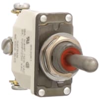 Safran Electrical & Power Switch, Toggle, 1 Pole, ON-OFF-ON, 15A, 115VAC, IP68 Sealed, Screw Terminal